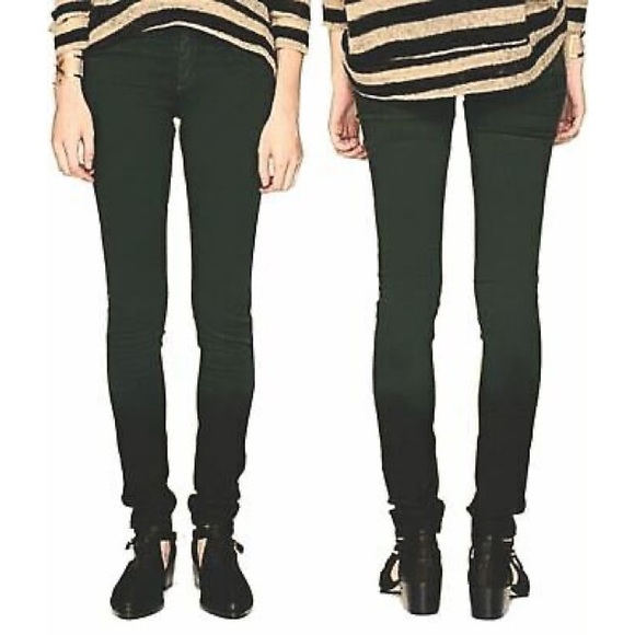 rag & bone Denim - Rag & Bone Low Rise Skinny Jeans Green Ombré